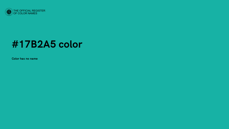 #17B2A5 color image