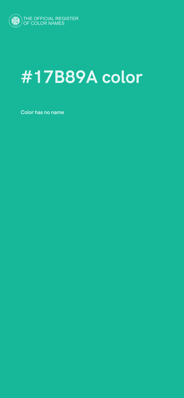 #17B89A color image