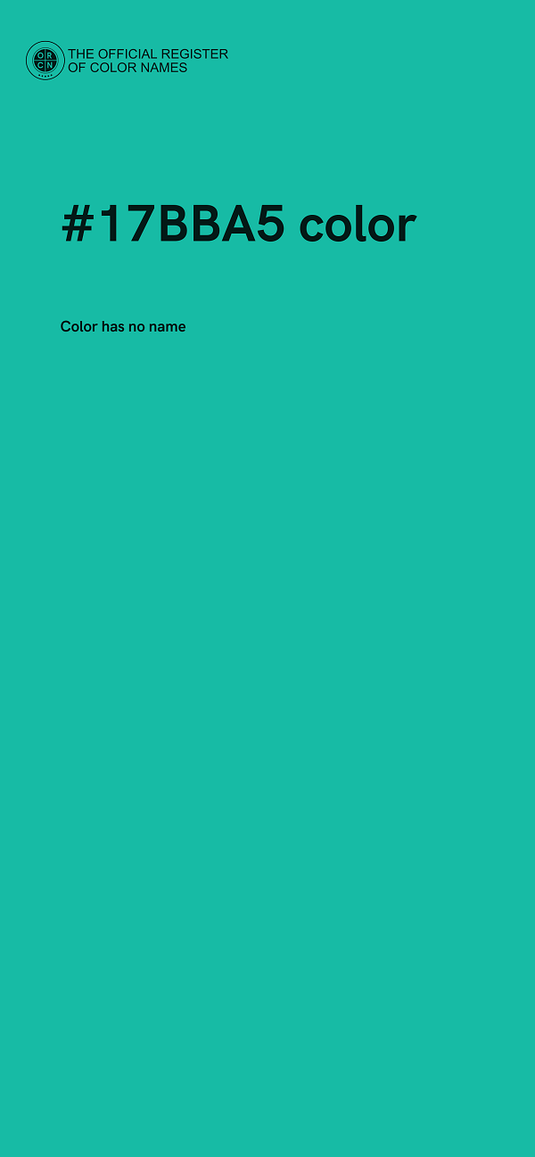 #17BBA5 color image