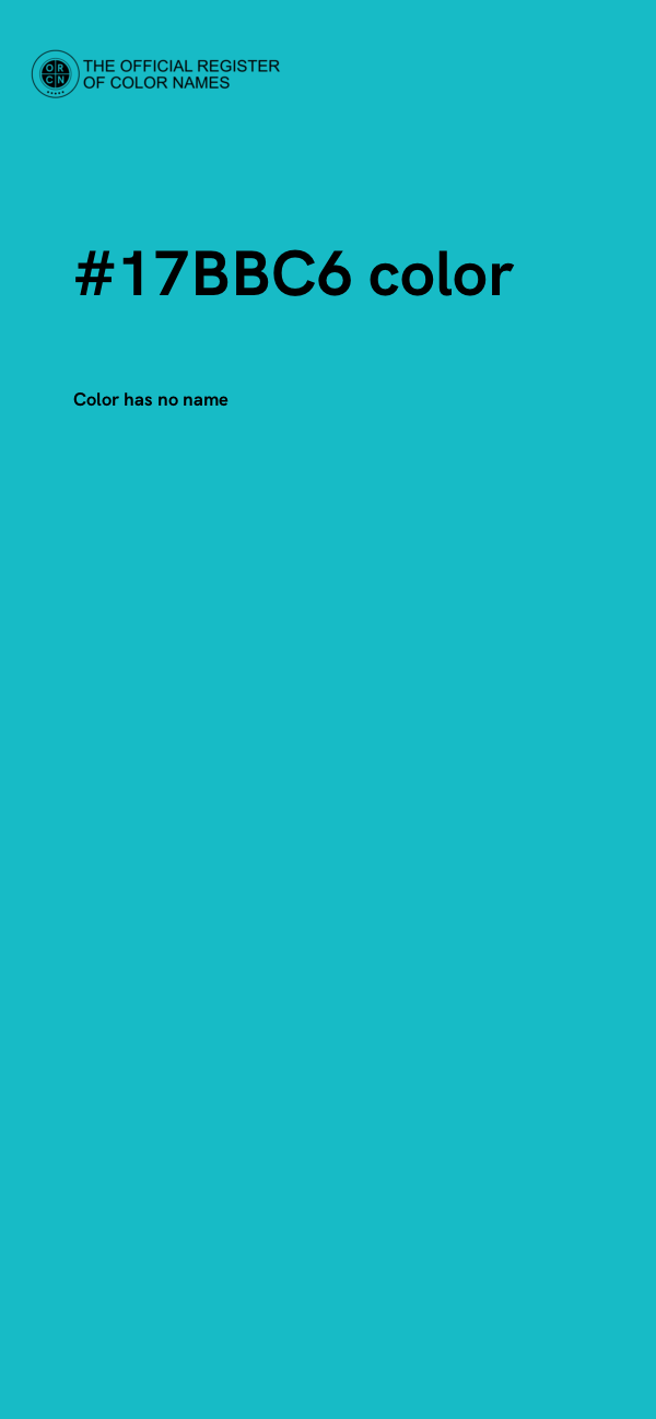 #17BBC6 color image