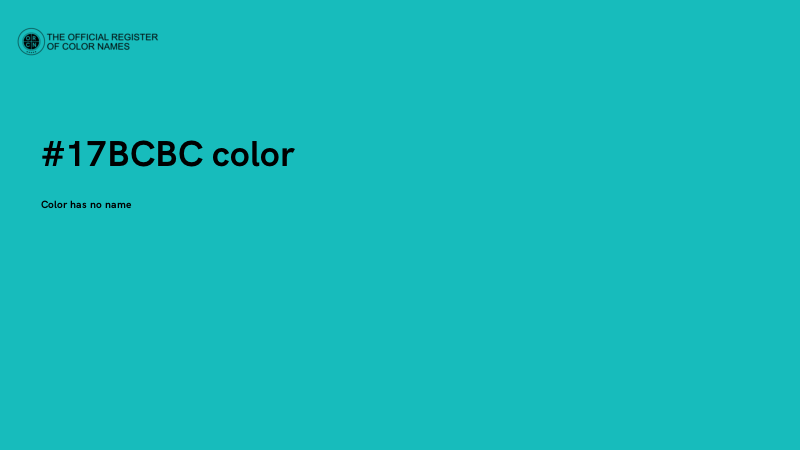 #17BCBC color image