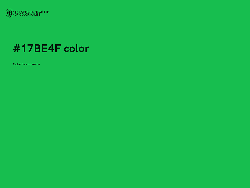 #17BE4F color image