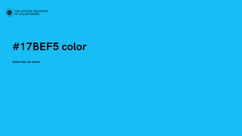 #17BEF5 color image