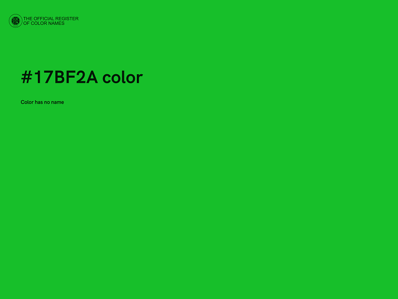 #17BF2A color image