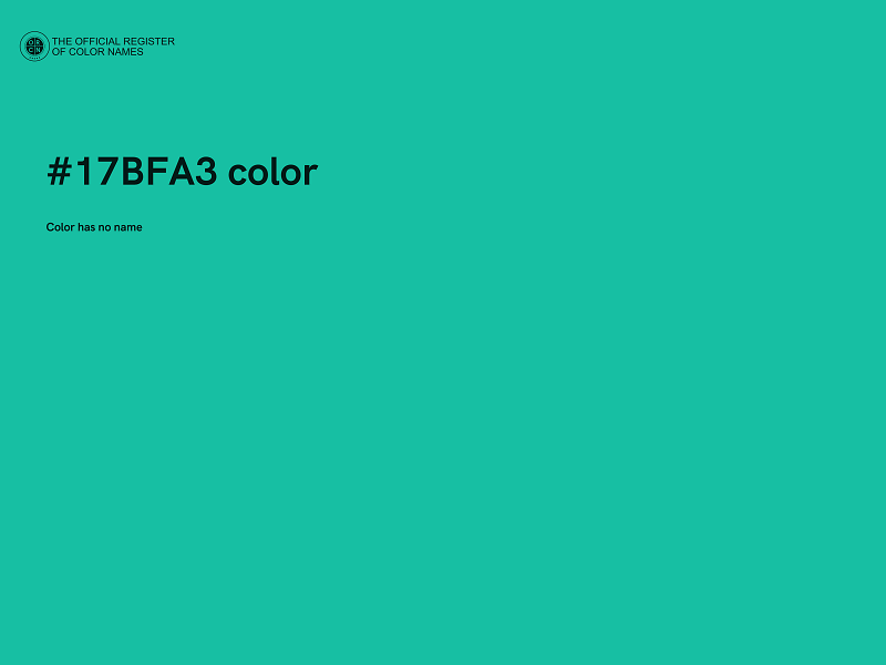 #17BFA3 color image