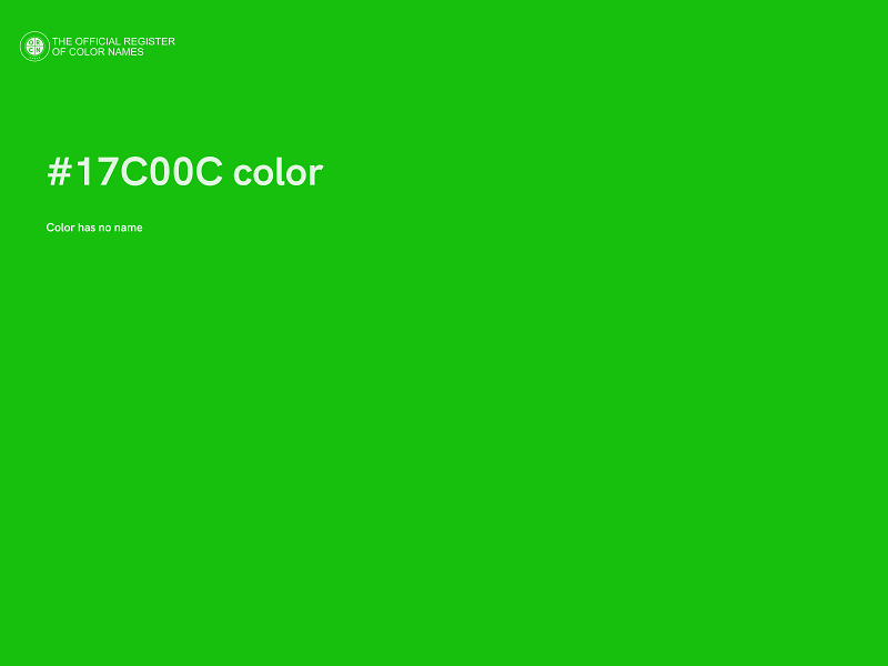 #17C00C color image