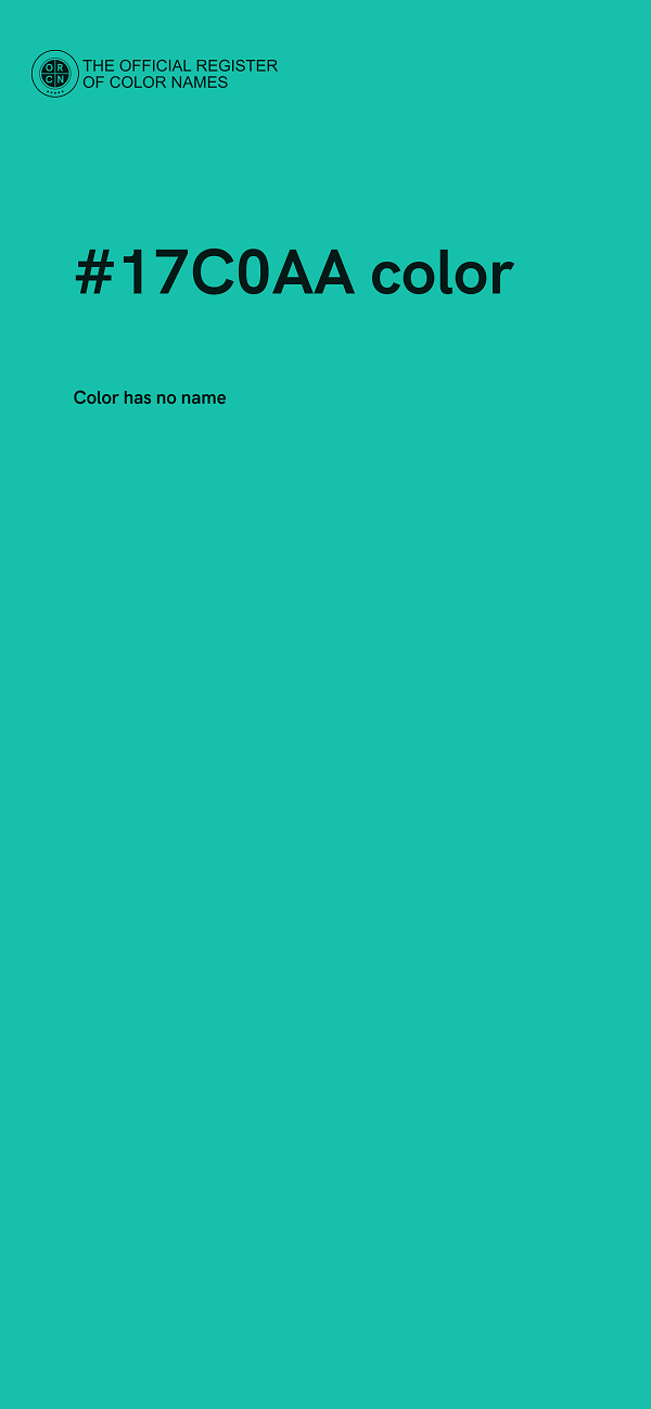 #17C0AA color image