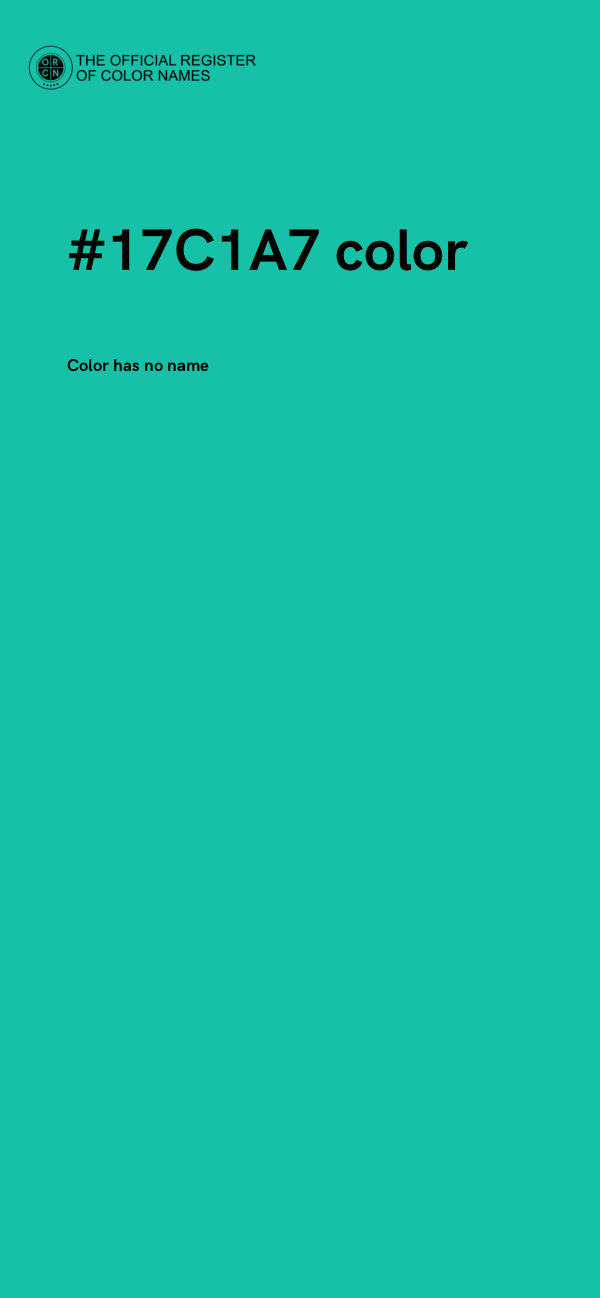 #17C1A7 color image