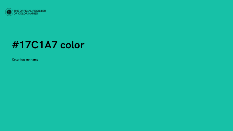 #17C1A7 color image