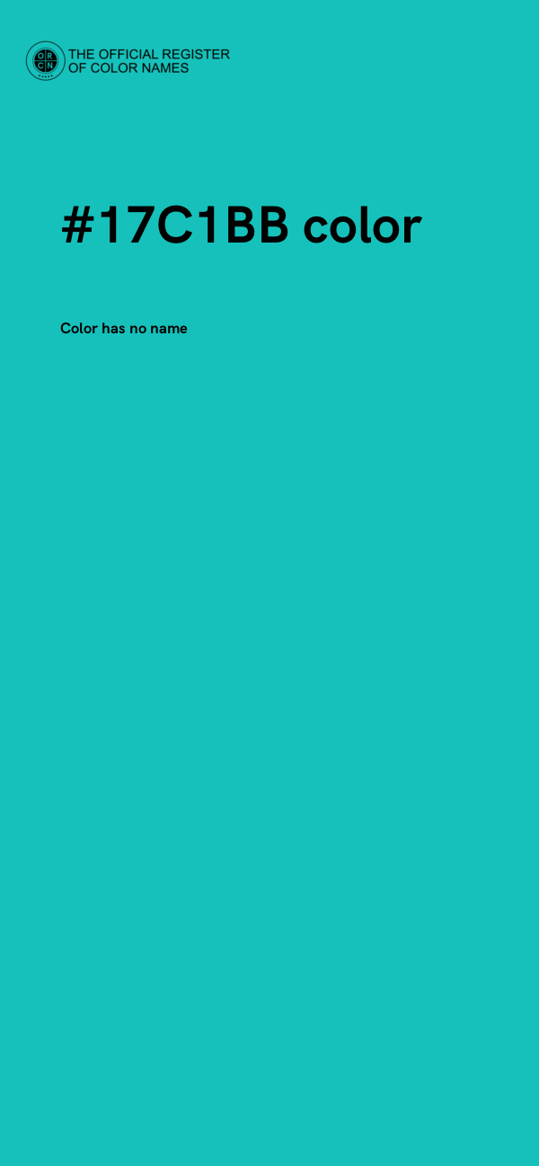 #17C1BB color image