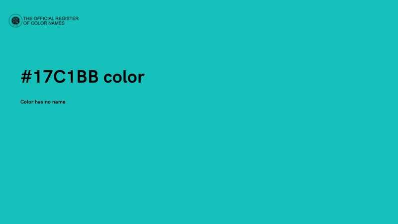 #17C1BB color image