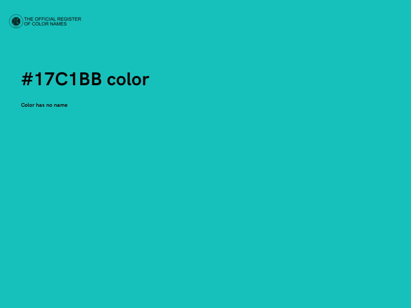 #17C1BB color image