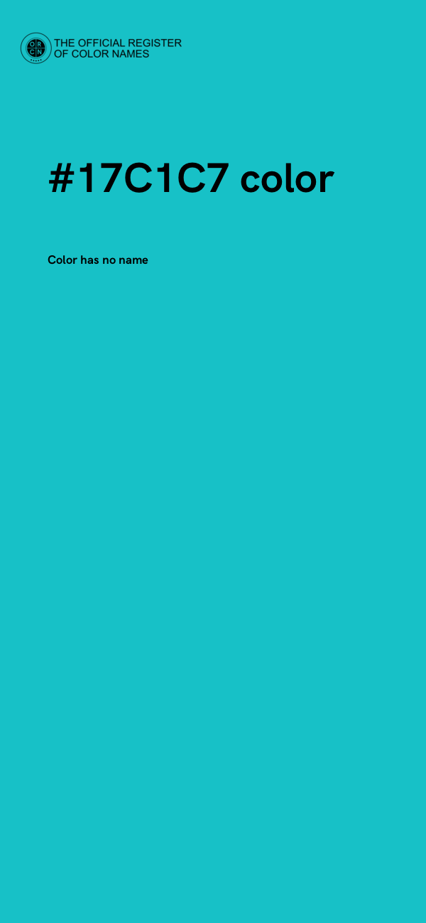 #17C1C7 color image