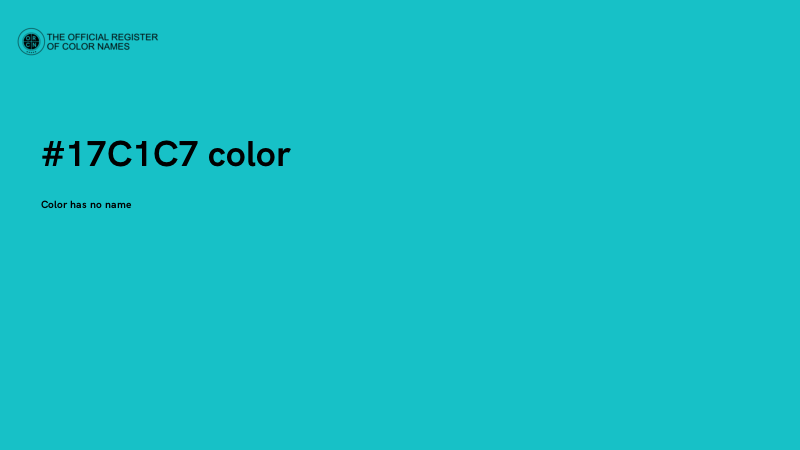 #17C1C7 color image