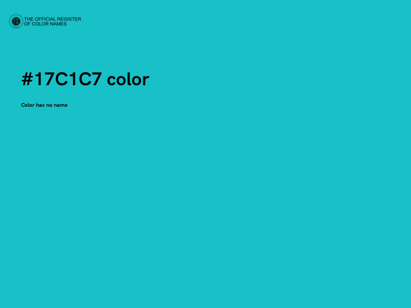 #17C1C7 color image