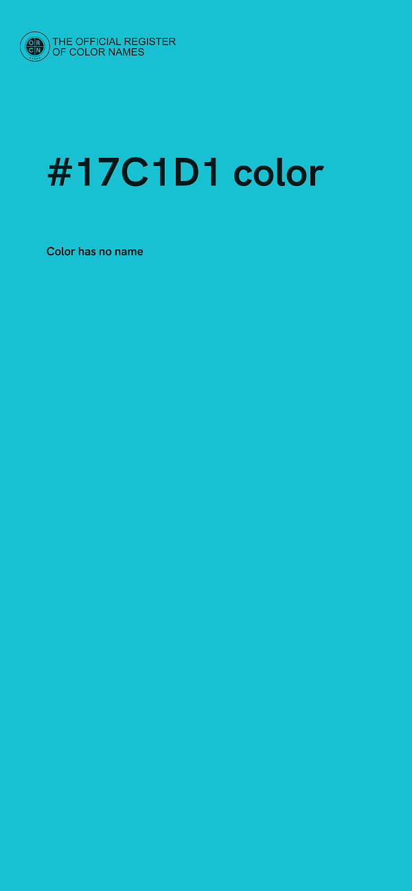 #17C1D1 color image