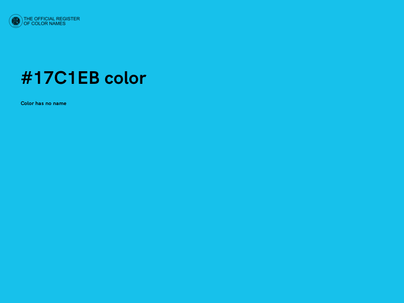 #17C1EB color image