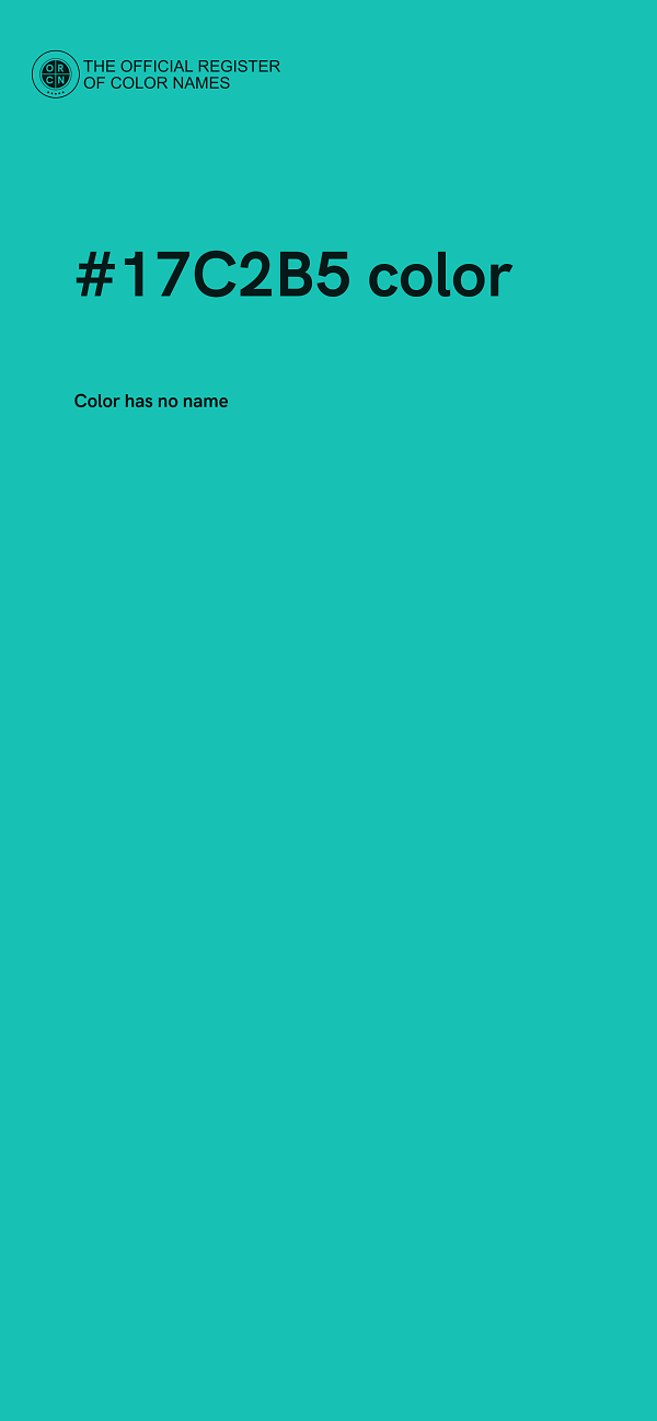 #17C2B5 color image