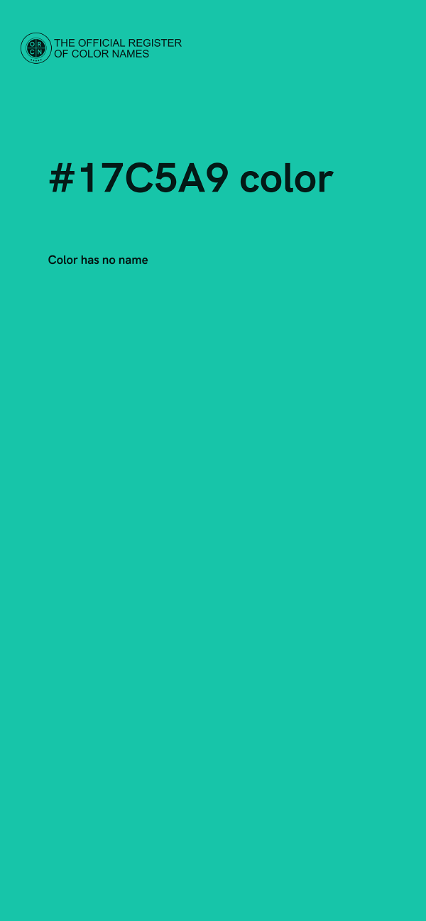 #17C5A9 color image