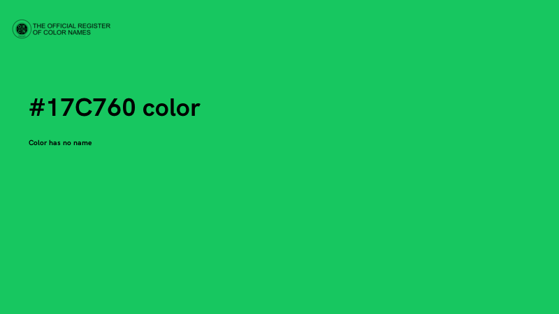 #17C760 color image