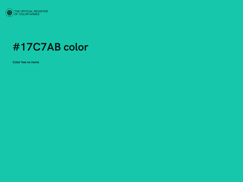 #17C7AB color image