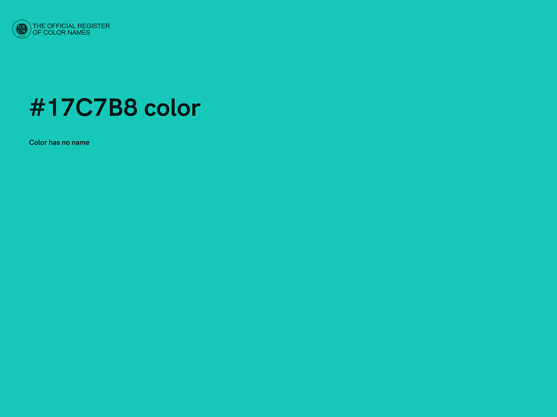 #17C7B8 color image