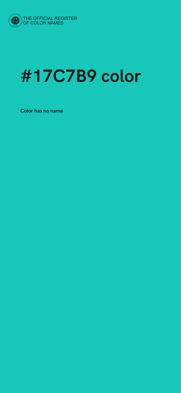 #17C7B9 color image