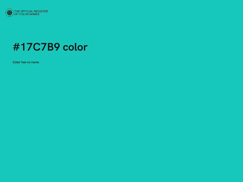 #17C7B9 color image