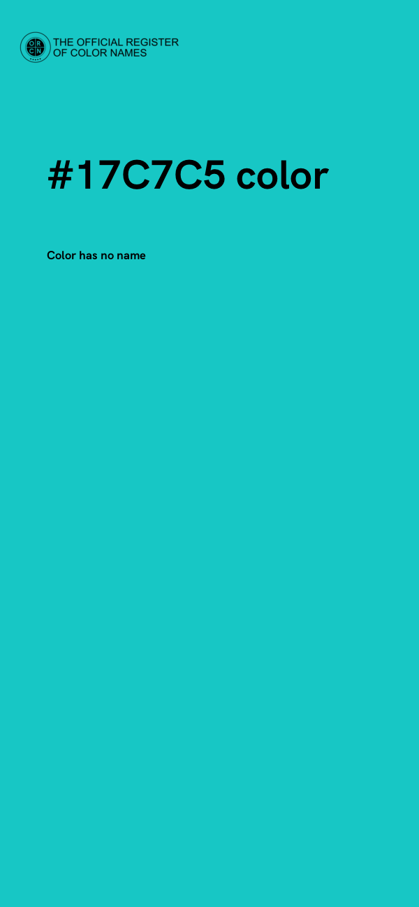 #17C7C5 color image