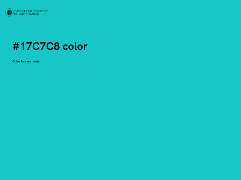 #17C7C8 color image