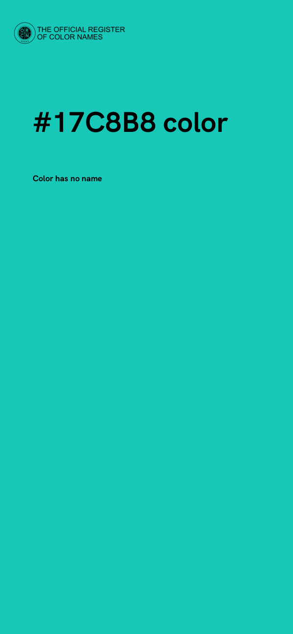 #17C8B8 color image