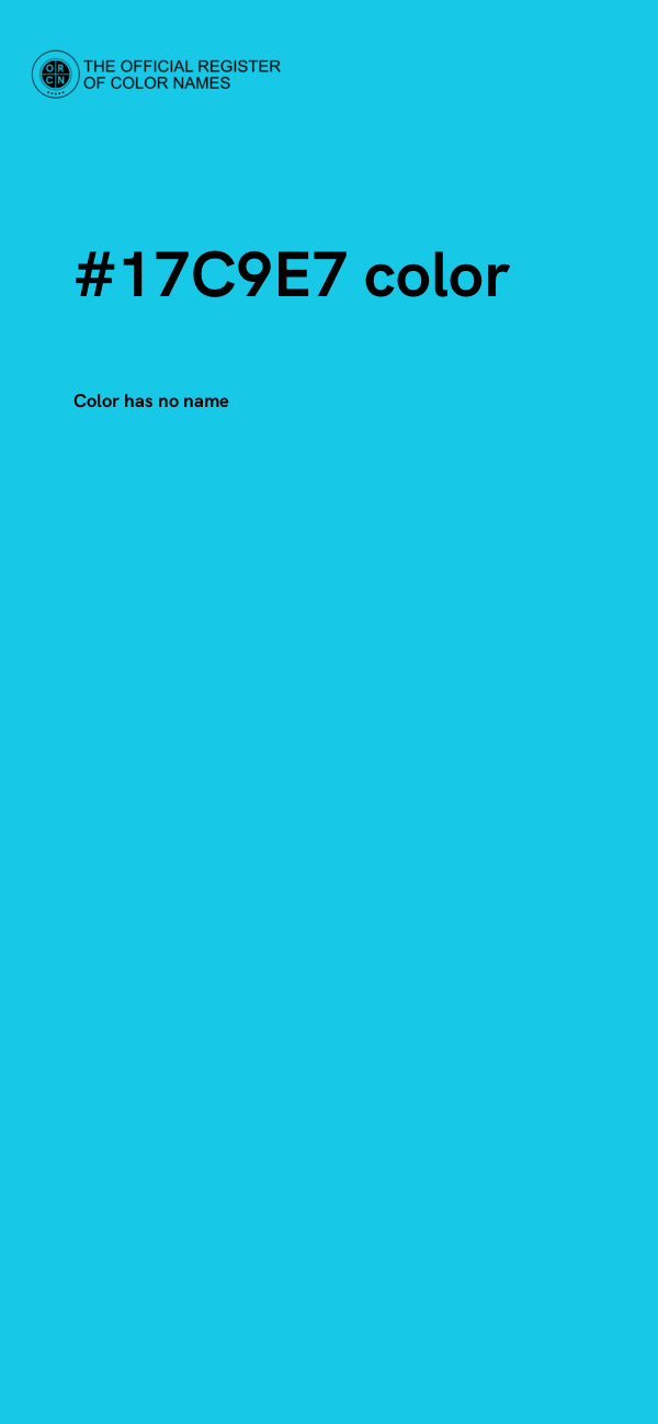 #17C9E7 color image