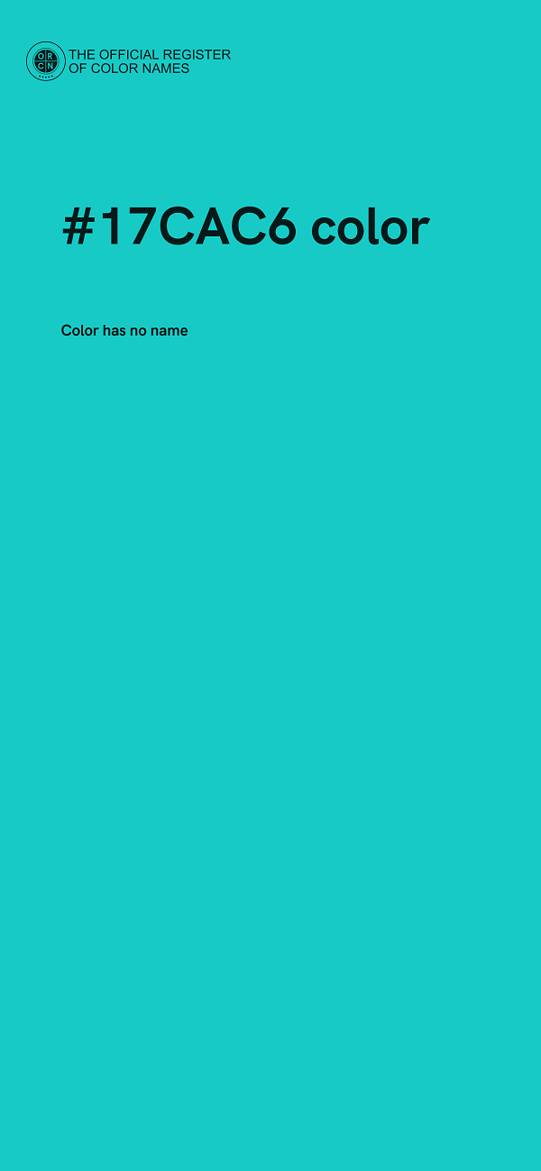 #17CAC6 color image