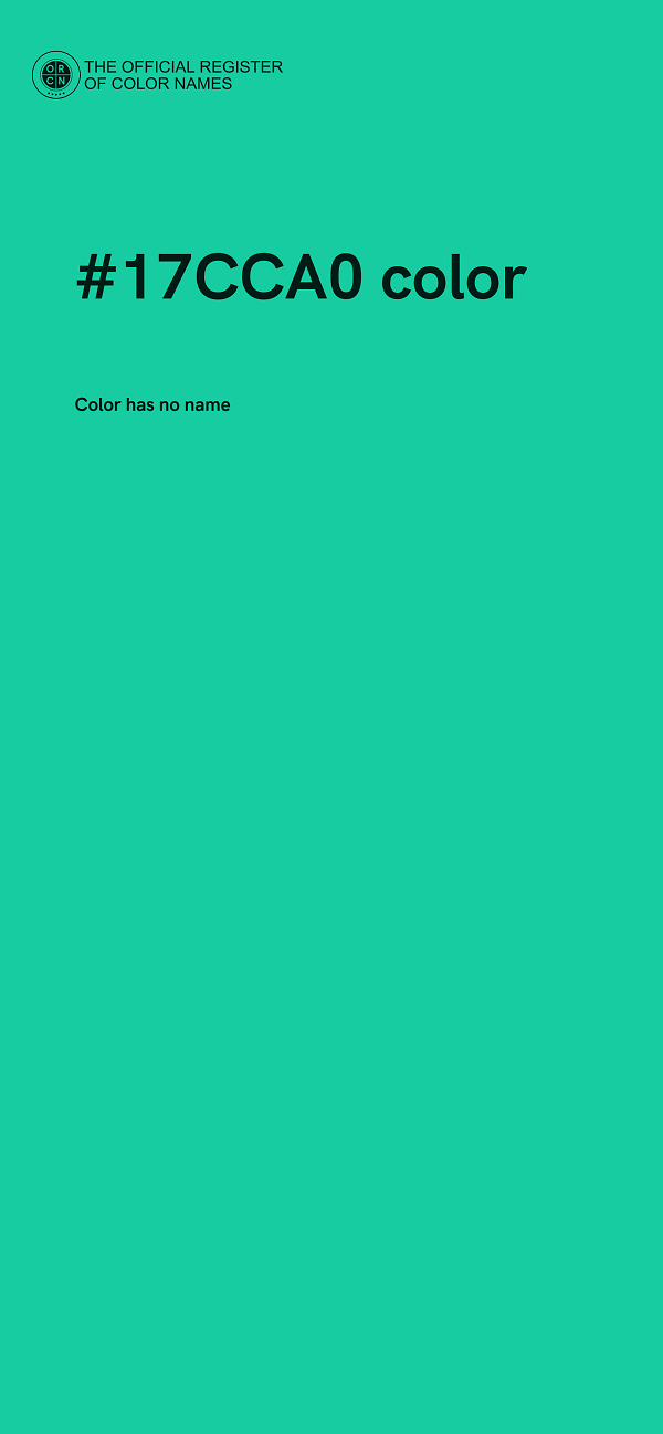 #17CCA0 color image