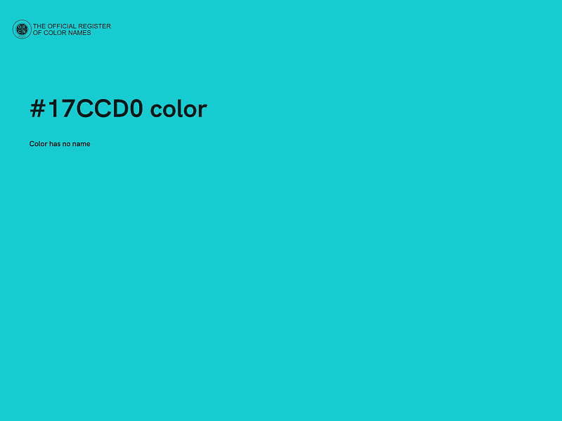 #17CCD0 color image