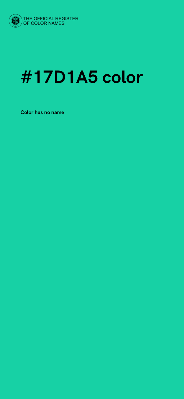 #17D1A5 color image