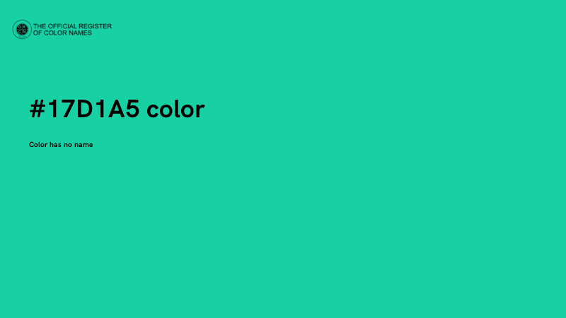 #17D1A5 color image