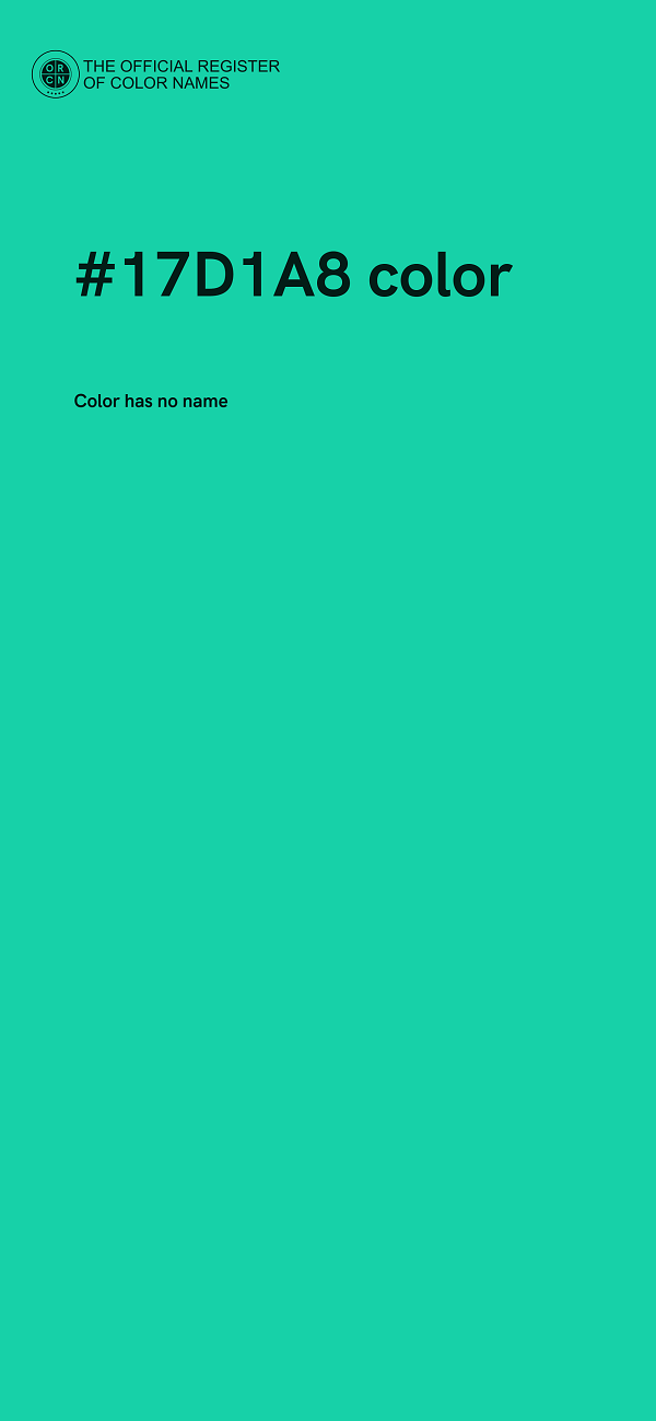 #17D1A8 color image