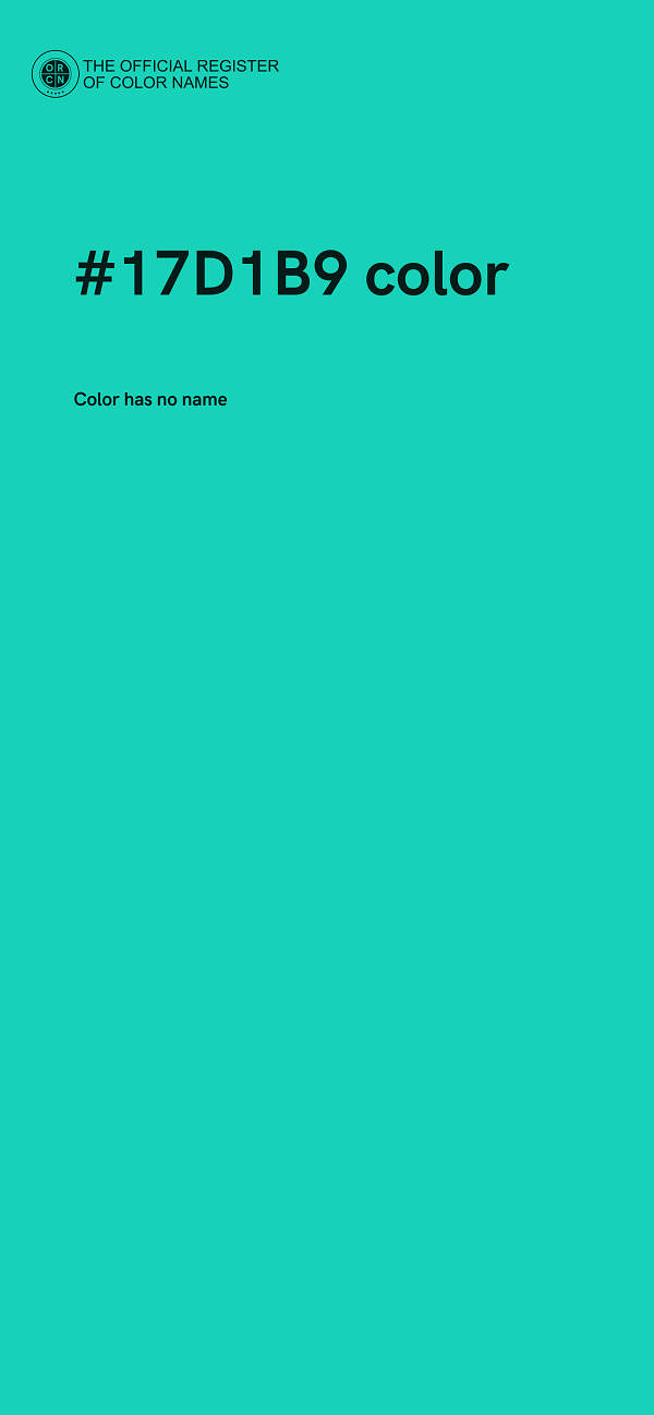 #17D1B9 color image