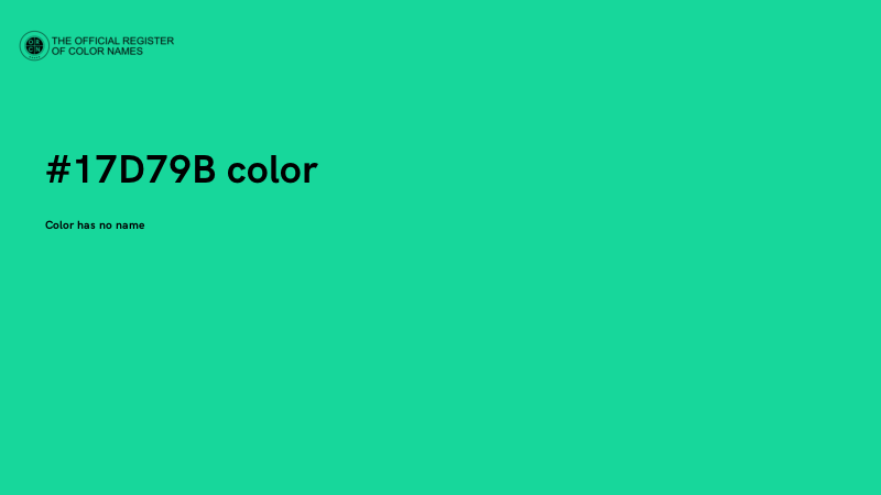 #17D79B color image