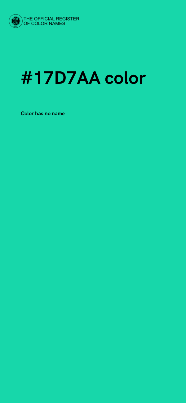 #17D7AA color image