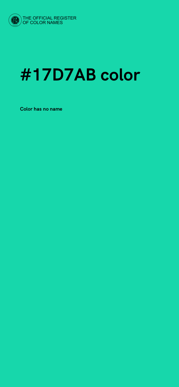 #17D7AB color image