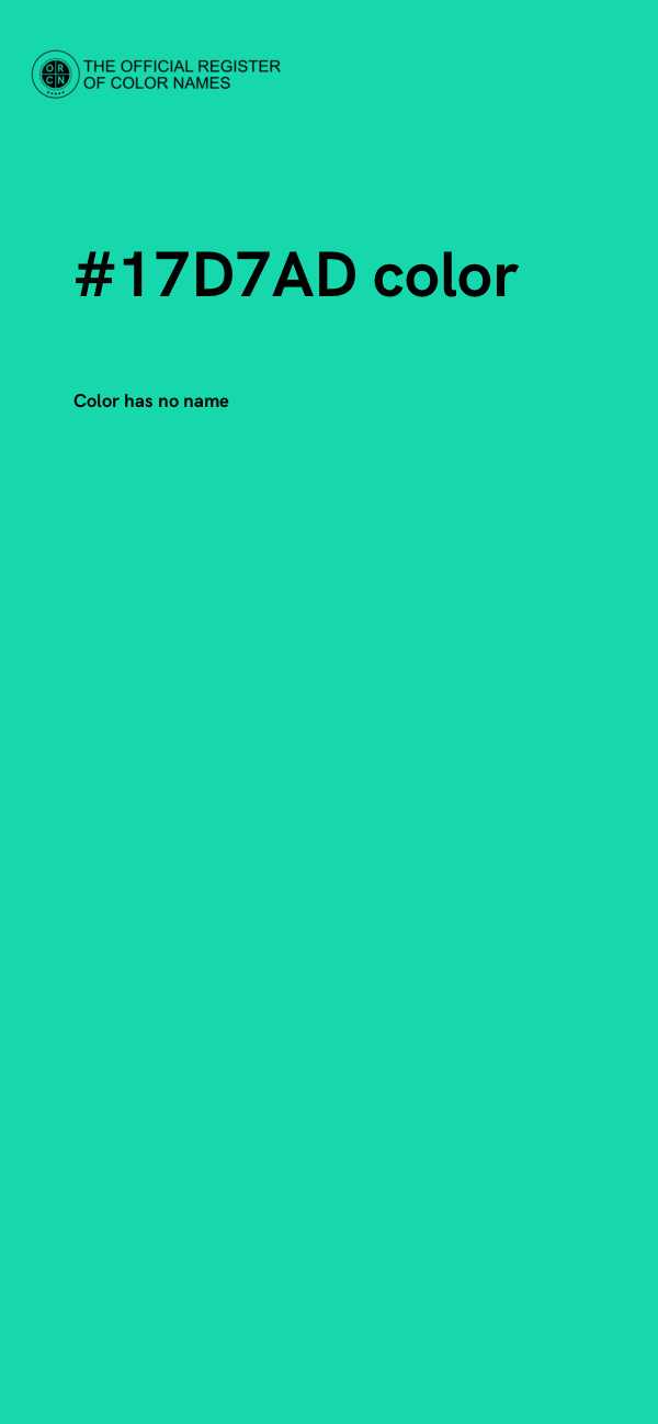 #17D7AD color image