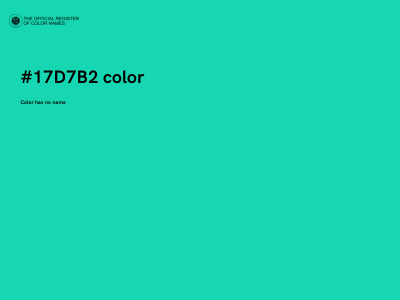 #17D7B2 color image