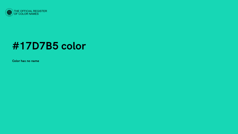 #17D7B5 color image