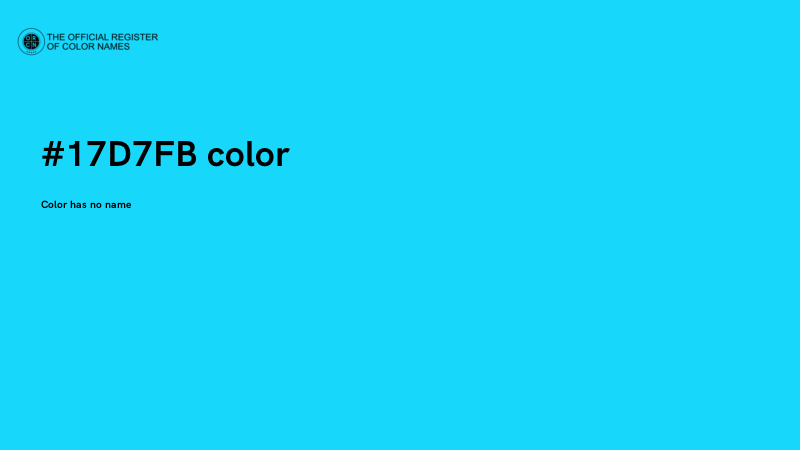 #17D7FB color image
