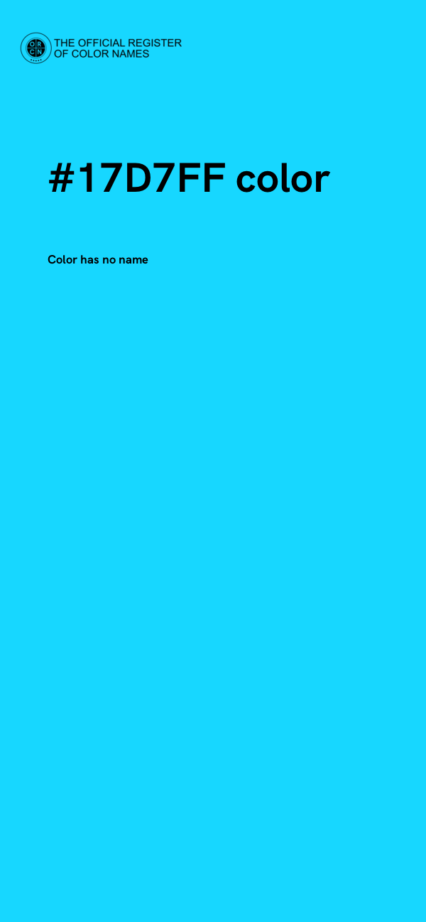#17D7FF color image