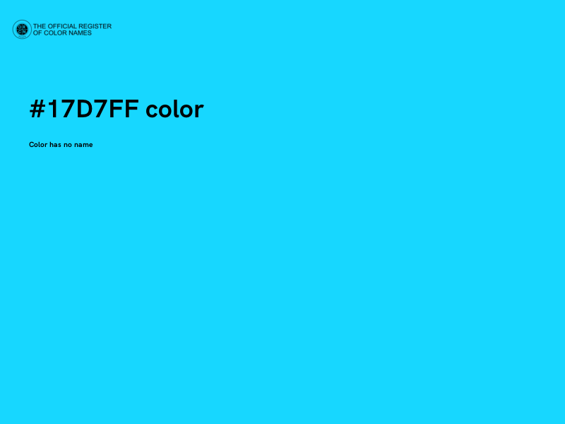 #17D7FF color image