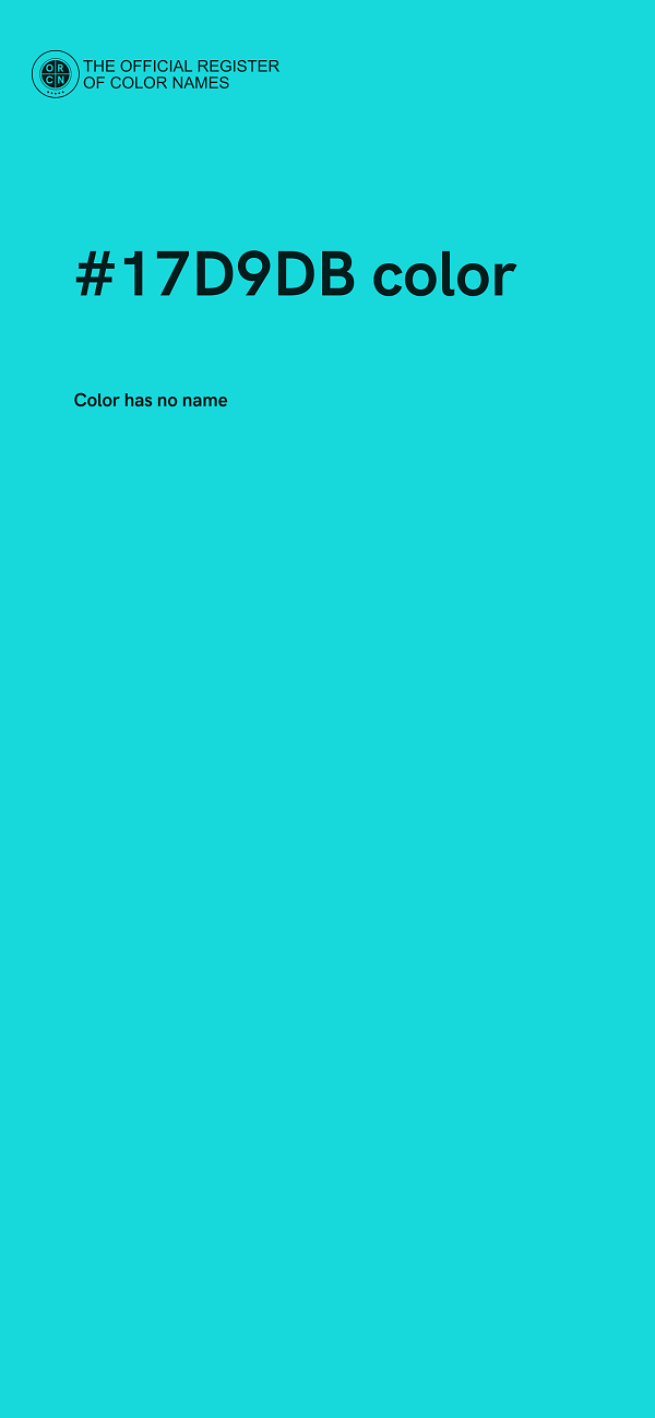 #17D9DB color image