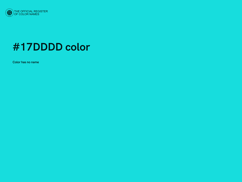 #17DDDD color image